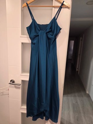 Vestido fiesta NAWANA Talla única verde azulado.