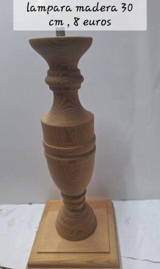 Pie de lámpara de madera 23 cm