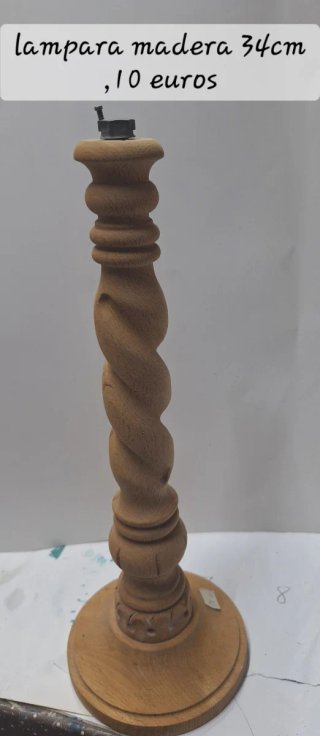 Pie de lámpara de madera 23 cm