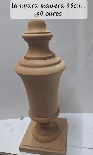 Pie de lámpara de madera 23 cm