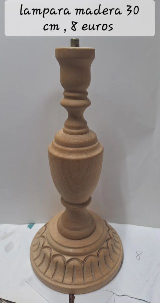 Pie de lámpara de madera 23 cm