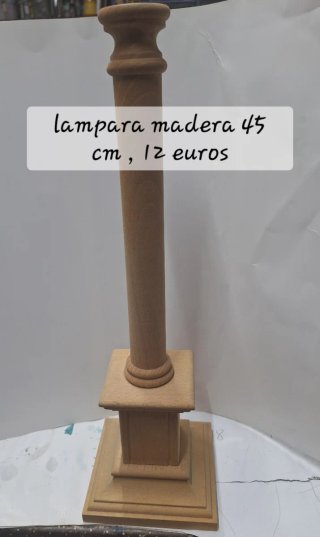 Pie de lámpara de madera 23 cm