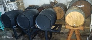 Soporte para 3 barricas de 128L