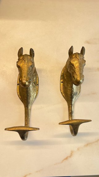 Pareja Percheros / Colgador de Pared Antiguo