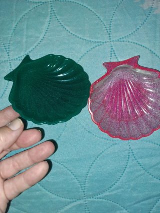 2 Bandejas Resina Epoxi Concha
