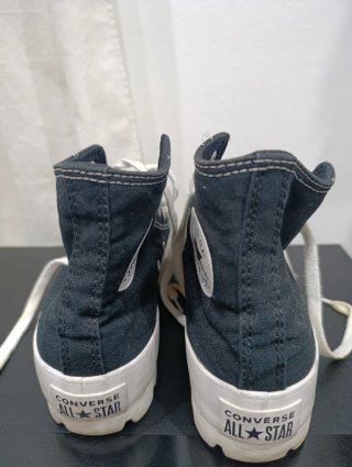 Bambas Converse plataforma negras
