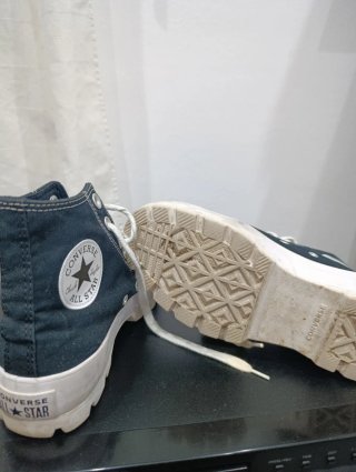 Bambas Converse plataforma negras