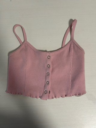 Top rosa abotonado