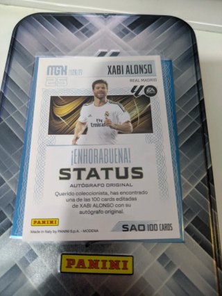 Tarjeta Xabi Alonso Megacracks Autografiada