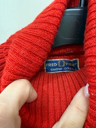 Jersey de Lana Fred Perry Rojo