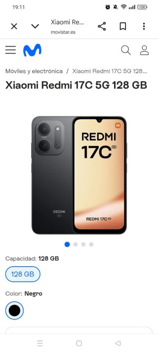 Xiaomi Redmi 17C 5G 128GB Negro