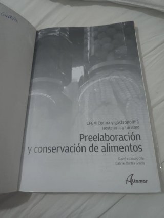 Preelaboración y conservación de alimentos, CFG...
