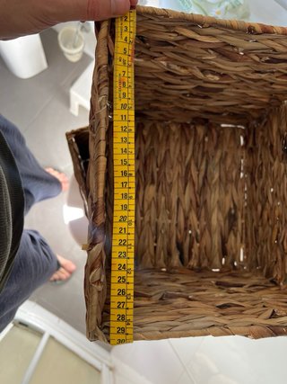 Caja mimbre estilo Ikea 30x30