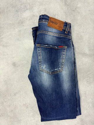 Jeans Liu Jo Uomo Blu Strappati