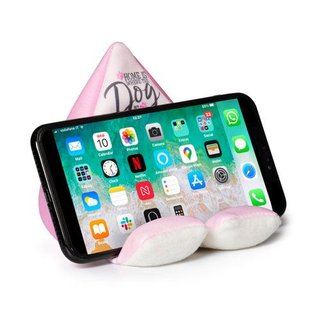 Cojín Soporte Tablet Perro Rosa