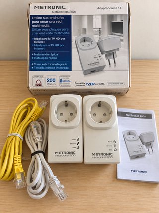 Pack 2 Adaptadores PLC Metronic NetSocket 200+