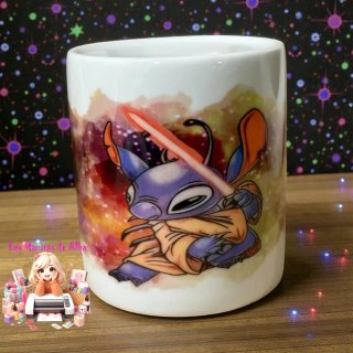 Taza personalizada Stitch Star Wars