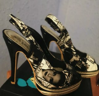 Zapatos de Tacón con Estampado