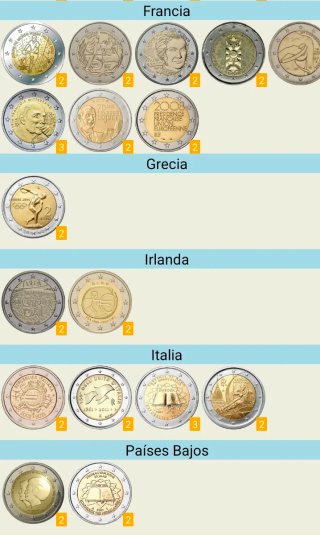 Monedas conmemorativas. Intercambio