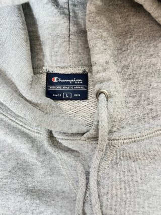 Felpa Champion Grigia con Cappuccio - Taglia L