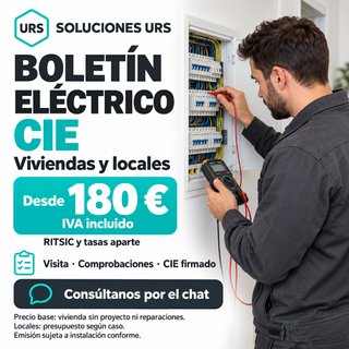 Boletín eléctrico CIE · Viviendas y locales