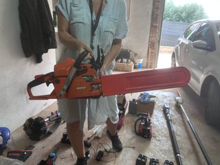 Desbrozadora, sierras y tijeras eléctricas