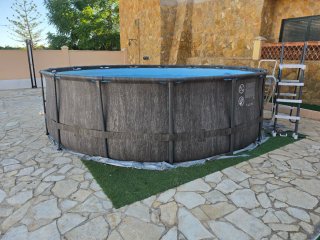 Piscina INTEX Prism Frame Greywood 457x122 cm