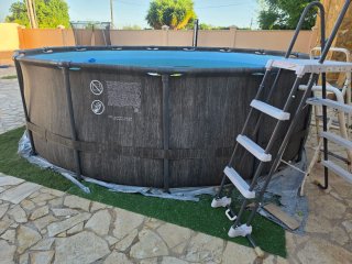Piscina INTEX Prism Frame Greywood 457x122 cm