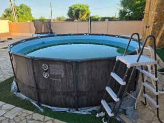 Piscina INTEX Prism Frame Greywood 457x122 cm