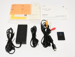 CONSOLA SONY PS2 SLIM + COMANDO + MEMORIA + SCATOLA