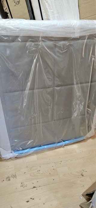 Cabecero de cama polipiel gris