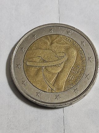 Moneta 2 Euro 2017 Francia Nastro Rosa