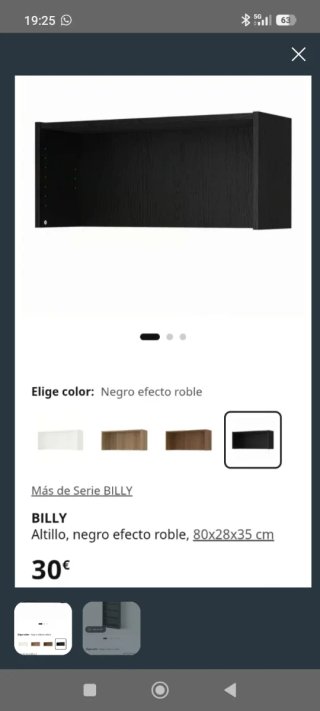 Estantería de madera negra,muy bien estado