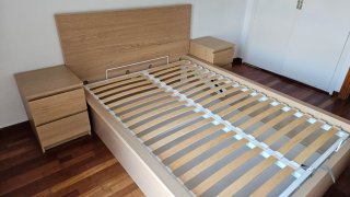 Cama canapé abatible + 2 mesitas Ikea Malm
