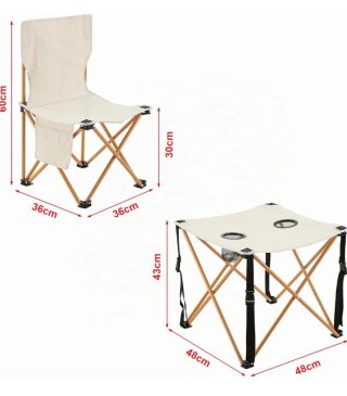 Mesa y sillas plegables