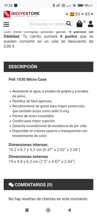 Estuche Hermético Pelican 1030
