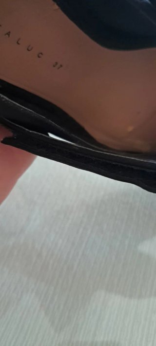 Zapatos Zara Tacon Negro con Lentejuelas