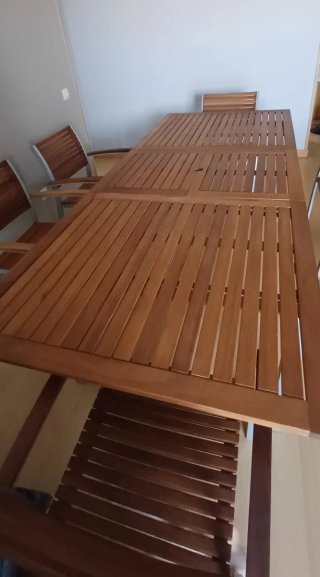 Conjunto de Mesa estensible y 6 Sillones