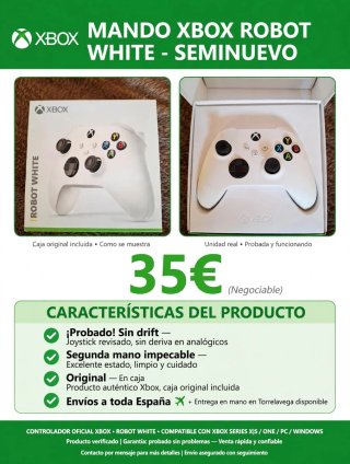 Mando Xbox Robot White Seminuevo