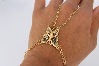 Pulsera de dedo Oro 18K Mariposa