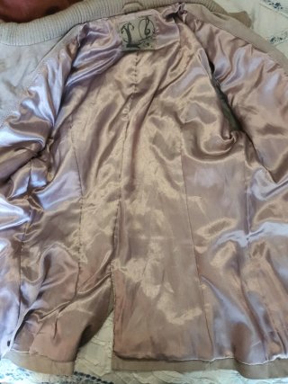Chaqueta de ante color topo. COMO NUEVA