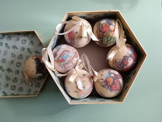 Set 14 bolas Navidad vintage + regalos