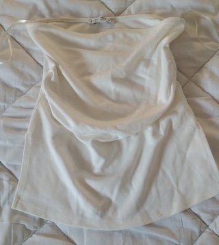 Top palabra de honor Stradivarius blanco T.S