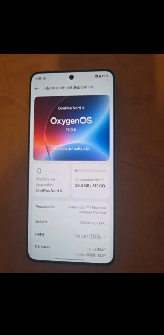 ONEPLUS NORD 4 16 GB / 512 GB – IMPECABLE