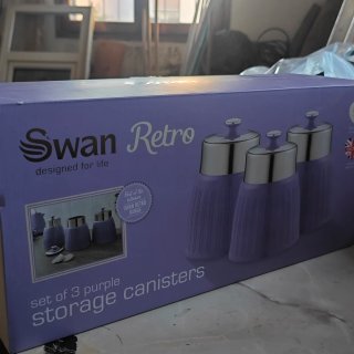 Set 3 Botes de Almacenamiento Swan Retro