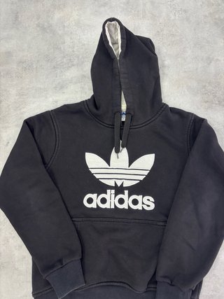 Felpa Adidas nera con logo