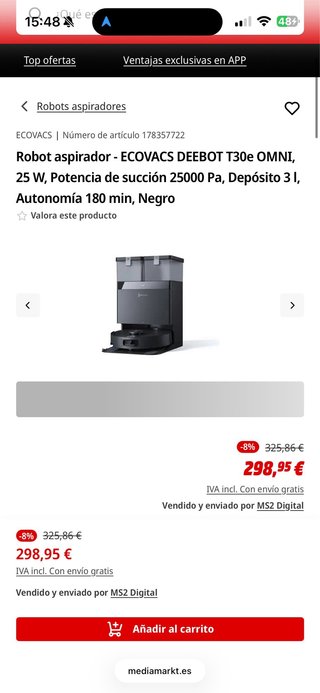 Robot Aspirador DEEBOT T30e OMNI