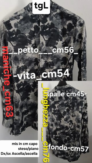Camicia Piazza Italia collo coreano taglia L nuova
