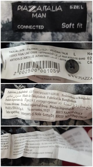 Camicia Piazza Italia collo coreano taglia L nuova