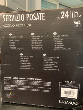 Set 24 Posate Kasanova Acciaio Inox